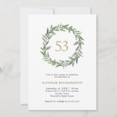 Invitation Vert aquarelle simple | N'importe quel numéro Anni (Devant)