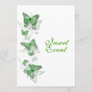 Invitation vert blanc anniversaire fiançailles mariage