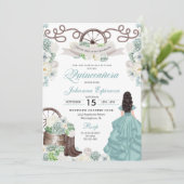 Invitation Vert Blanc Cactus Bottes Occidentales Charra Quinc (Debout devant)