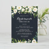 Invitation Vert Blanc Floral Bleu Bridesservatrices Brunch Do (Debout devant)