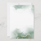 Invitation Vert Blanc Floral Or islamique Mariage musulman (Dos)