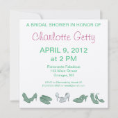 Invitation Vert/blanc nuptiales d'invitations de Fête de la (Devant)
