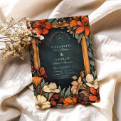 Invitation Vert Botanique Art Nouveau Mariage