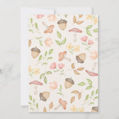 Invitation Vert Brown Garçon Aquarelle Bois Animaux (Dos)