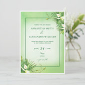 Invitation Vert Calla Lily Budget Été Tout En Un Mariage (Debout devant)
