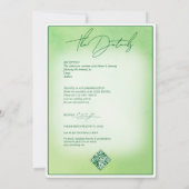 Invitation Vert Calla Lily Budget Été Tout En Un Mariage (Dos)