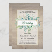 Invitation Vert CATHOLIQUE Mariage Budget chrétien Moderne (Devant / Derrière)