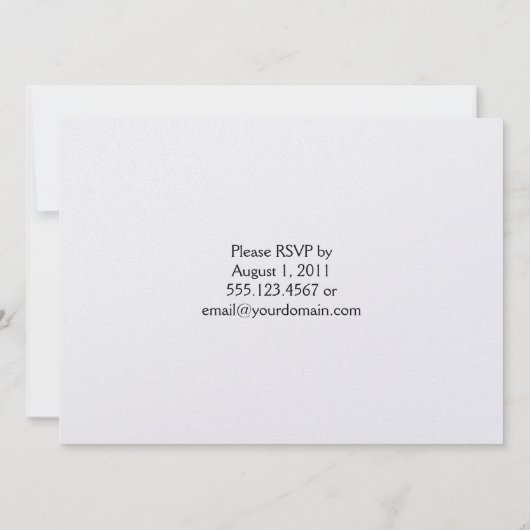 Invitation Vert Citron Gris Blanc Damask Après-Mariage (Dos)