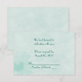 Invitation Vert clair tendre Daisy RSVP (Devant / Derrière)