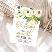Invitation Vert Coed Genre Baby shower neutre