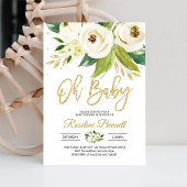 Invitation Vert Coed Genre Baby shower neutre