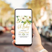 Invitation Vert Coed Genre Baby shower neutre