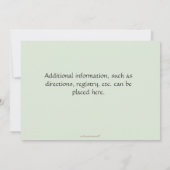 Invitation Vert de cadeaux de bébé (Dos)