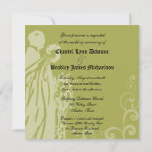 Invitation Vert de damassé à l'invitation verte il était une (Dos)