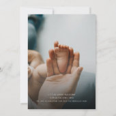 Invitation Vert de la tige | Bébé Sip et voir photo (Dos)