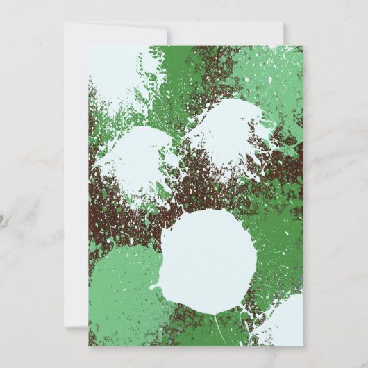 Invitation vert de partie de Paintball (Dos)