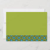 Invitation vert de turquoise d'obtention du diplôme (Dos)