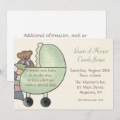 Invitation Vert de voiture d'enfant (Devant / Derrière)