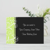 Invitation Vert d'entreprise d'invitations d'événement de (Debout devant)