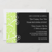 Invitation Vert d'entreprise d'invitations d'événement de (Dos)