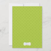 Invitation Vert d'invitation de baby shower avec le motif de (Dos)