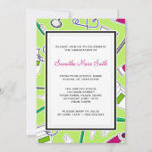 Invitation Vert d'obtention du diplôme d'hygiéniste (Dos)