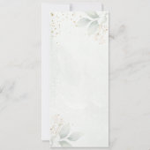 Invitation Vert, doré feuillage Bachelorette Week-end Itinéra (Dos)