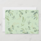 Invitation Vert doux Eléphant Gold Drive By Baby shower (Dos)