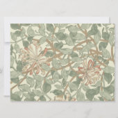 Invitation Vert doux Vintage William Morris Honeysuckie (Dos)