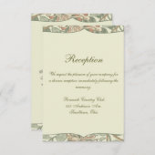 Invitation Vert doux Vintage William Morris Honeysuckie (Devant / Derrière)