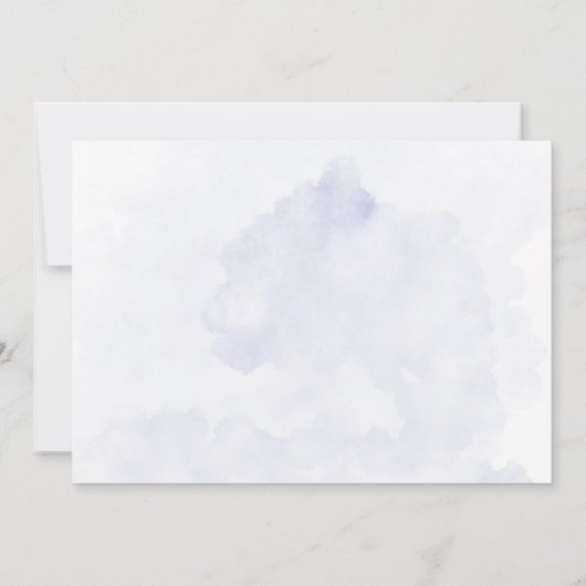 Invitation Vert Dusty Fleur sauvage Bleu Enregistrer Les Cart (Dos)