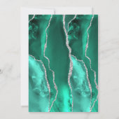 Invitation Vert écume de mer Argent Agate Foncé 50e Anniversa (Dos)