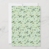 Invitation Vert Eléphant Or Twins Baby shower neutre (Dos)