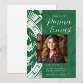 Invitation Vert et blanc (Devant / Derrière)