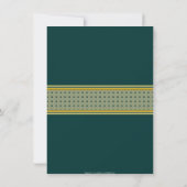 Invitation Vert et célébration de musulmans d'Allah d'or (Dos)