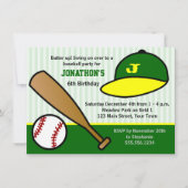 Invitation Vert et jaune faits sur commande mignons de fête (Devant)