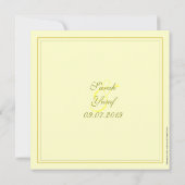 Invitation Vert et mariage musulman de brocard d'or (Dos)