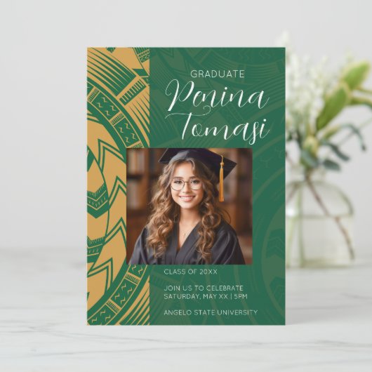 Invitation Vert et Or (Debout devant)