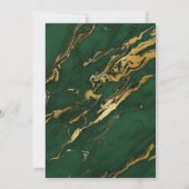 Invitation Vert et or Automne Marbre d'automne 21e anniversai (Dos)
