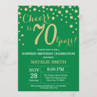 Vert et or Surprise 70e Anniversaire Diamant