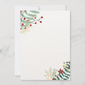 Invitation Vert Et Rouge Simple Noël Alina Party (Dos)