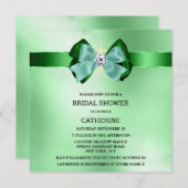 Invitation Vert étincelant arc de sauge diamant lumières (Devant / Derrière)