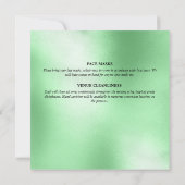 Invitation Vert étincelant arc de sauge diamant lumières (Dos)