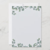 Invitation Vert Eucalyptus Vert Moderne Vert Élégant Floral (Dos)