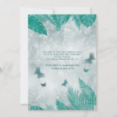 Invitation Vert feuille robe sweet sixteen invitat (Dos)