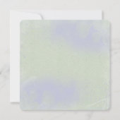 Invitation vert fleuri et violet abstrait (Dos)