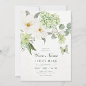 Invitation Vert floral (Devant)