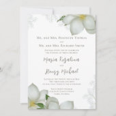 Invitation Vert floral Elégante aquarelle Magnolia Flower (Devant)