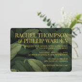 Invitation Vert foncé Feuille (Debout devant)