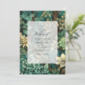 Invitation Vert forêt, Chocolat Brown, Mariage Brown artisana (Debout devant)